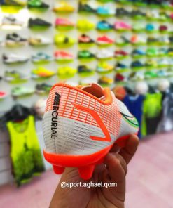 کفش فوتبال مرکوریال ویپور ۳۶۰ (سفید زیره نارنجی)